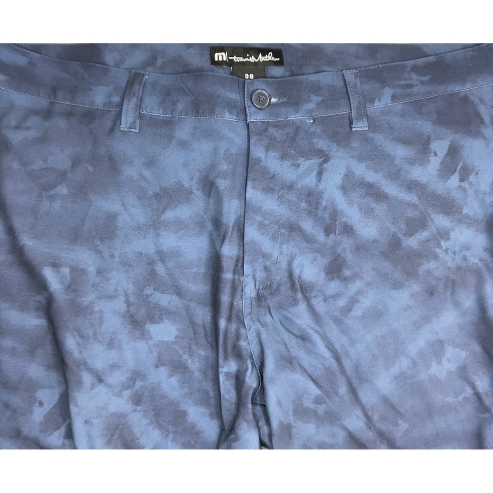 TravisMathew Performance Stretch Golf Shorts Mens Size 38 Blue Tonal Cloud Print - Picture 3 of 8
